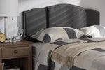 Baxton Studio Allenna Modern and Contemporary Dark Grey Fabric Twin and Full Size Expandable Headboard