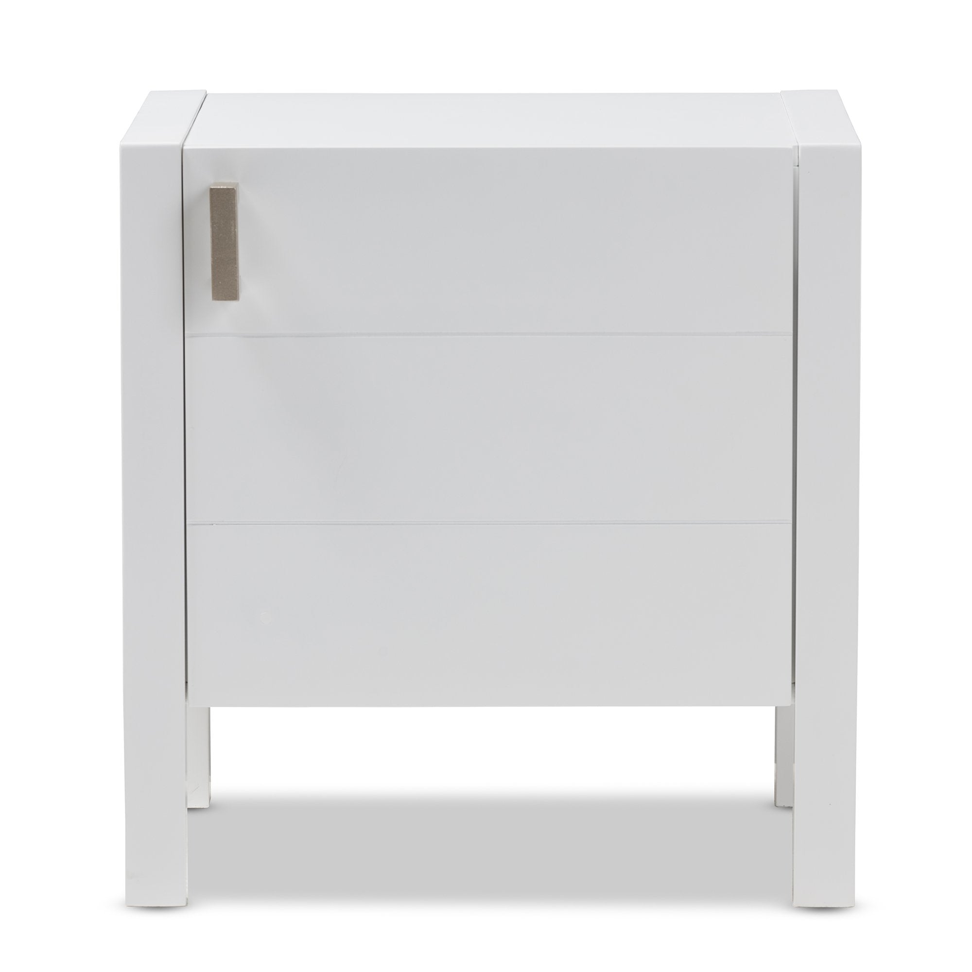 Baxton Studio Mandel Modern and Contemporary White Wood Nightstand