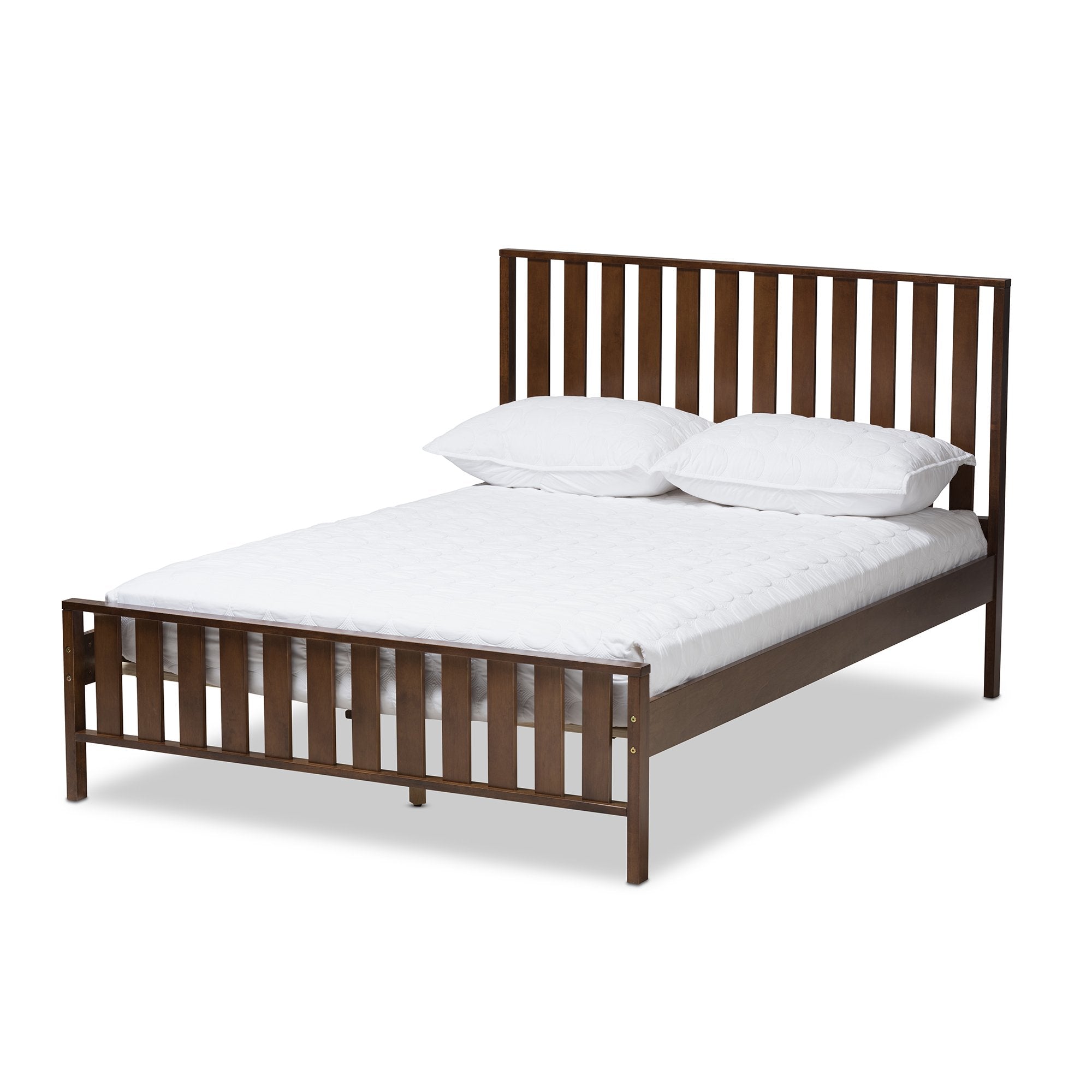 Baxton Studio Harlan Modern Classic Mission Style Brown-Finished Wood Full Platform Bed