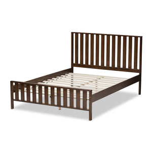 Baxton Studio Harlan Modern Classic Mission Style Brown-Finished Wood Full Platform Bed