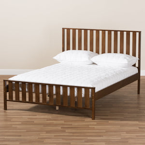 Baxton Studio Harlan Modern Classic Mission Style Brown-Finished Wood Full Platform Bed