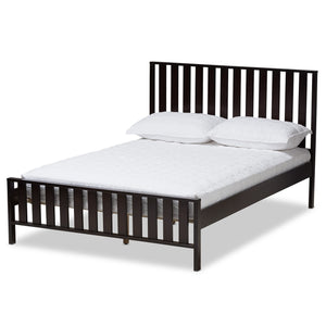 Baxton Studio Harlan Modern Classic Mission Style Dark Brown-Finished Wood Full Platform Bed