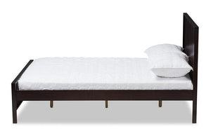 Baxton Studio Harlan Modern Classic Mission Style Dark Brown-Finished Wood Full Platform Bed