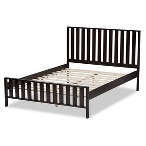 Baxton Studio Harlan Modern Classic Mission Style Dark Brown-Finished Wood Full Platform Bed