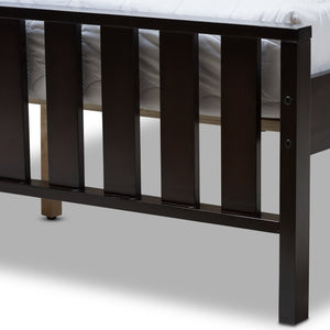 Baxton Studio Harlan Modern Classic Mission Style Dark Brown-Finished Wood Full Platform Bed