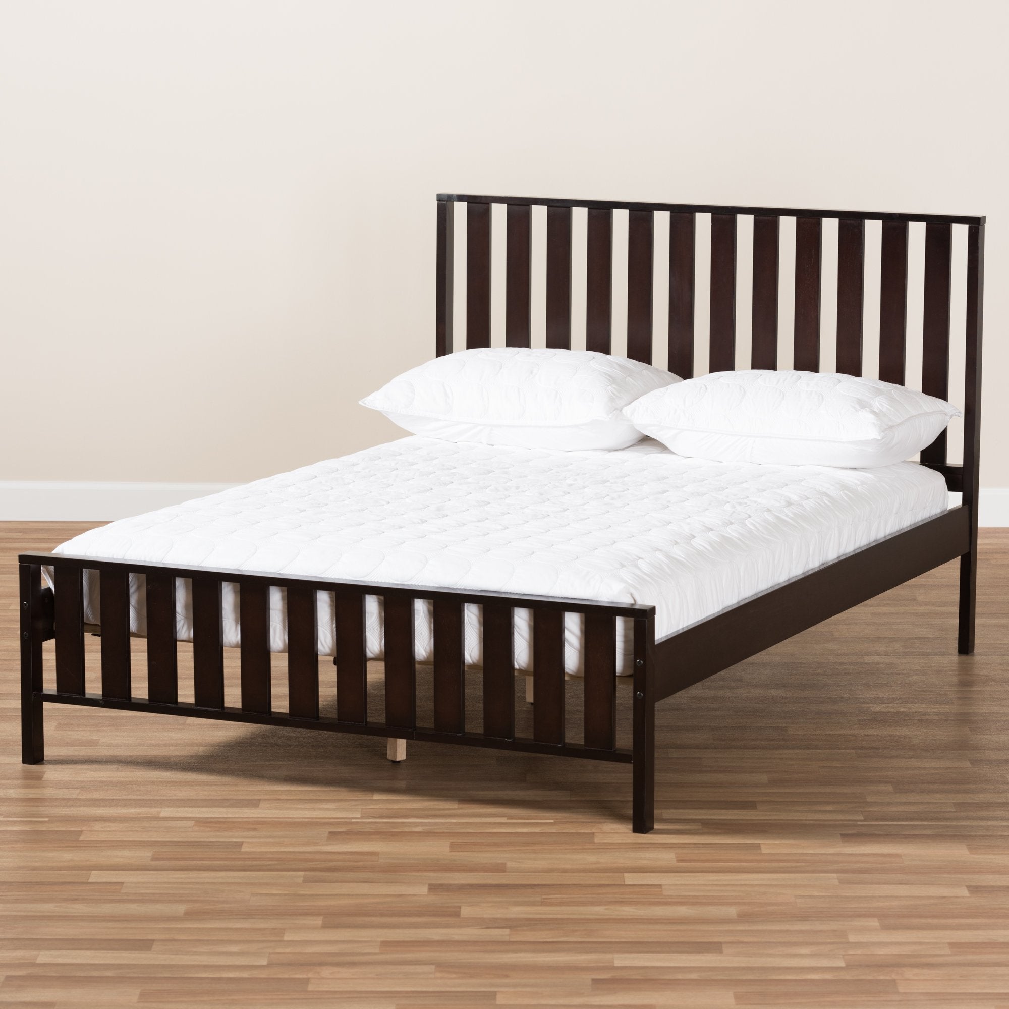 Baxton Studio Harlan Modern Classic Mission Style Dark Brown-Finished Wood Full Platform Bed