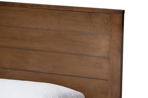 Baxton Studio Catalina Modern Classic Mission Style Brown-Finished Wood Twin Platform Bed