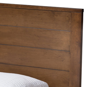 Baxton Studio Catalina Modern Classic Mission Style Brown-Finished Wood Twin Platform Bed