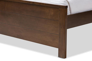 Baxton Studio Catalina Modern Classic Mission Style Brown-Finished Wood Twin Platform Bed