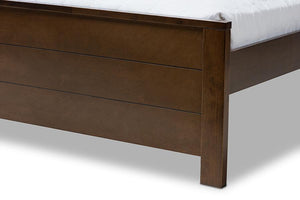 Baxton Studio Catalina Modern Classic Mission Style Brown-Finished Wood Full Platform Bed