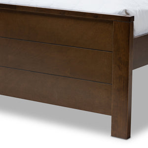 Baxton Studio Catalina Modern Classic Mission Style Brown-Finished Wood Full Platform Bed