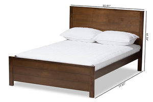 Baxton Studio Catalina Modern Classic Mission Style Brown-Finished Wood Full Platform Bed