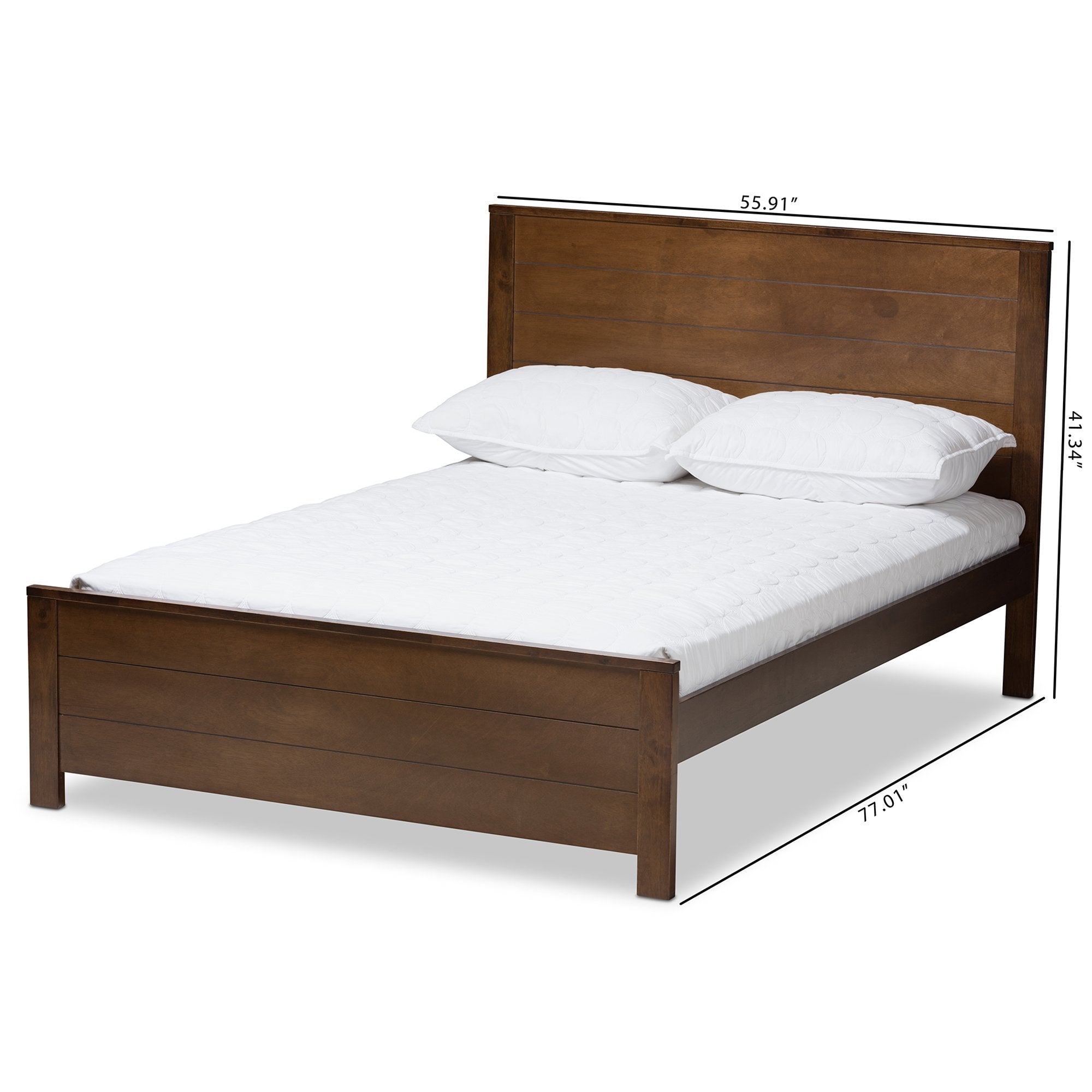 Baxton Studio Catalina Modern Classic Mission Style Brown-Finished Wood Full Platform Bed