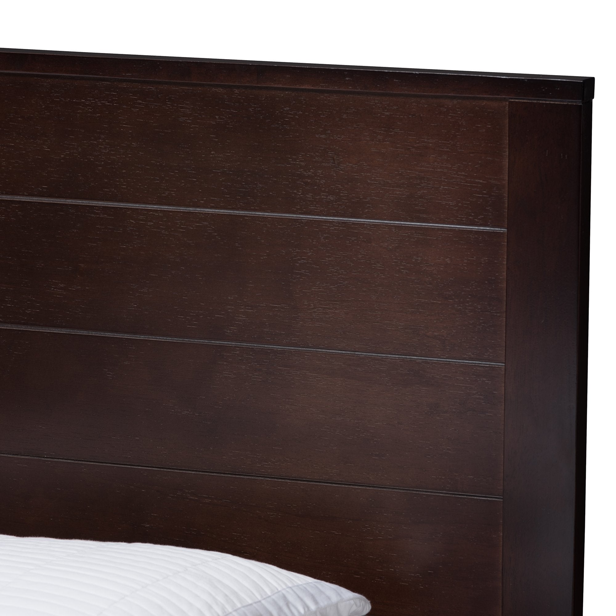 Baxton Studio Catalina Modern Classic Mission Style Dark Brown-Finished Wood Twin Platform Bed with Trundle