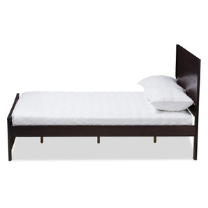 Baxton Studio Catalina Modern Classic Mission Style Dark Brown-Finished Wood Full Platform Bed