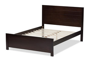 Baxton Studio Catalina Modern Classic Mission Style Dark Brown-Finished Wood Full Platform Bed