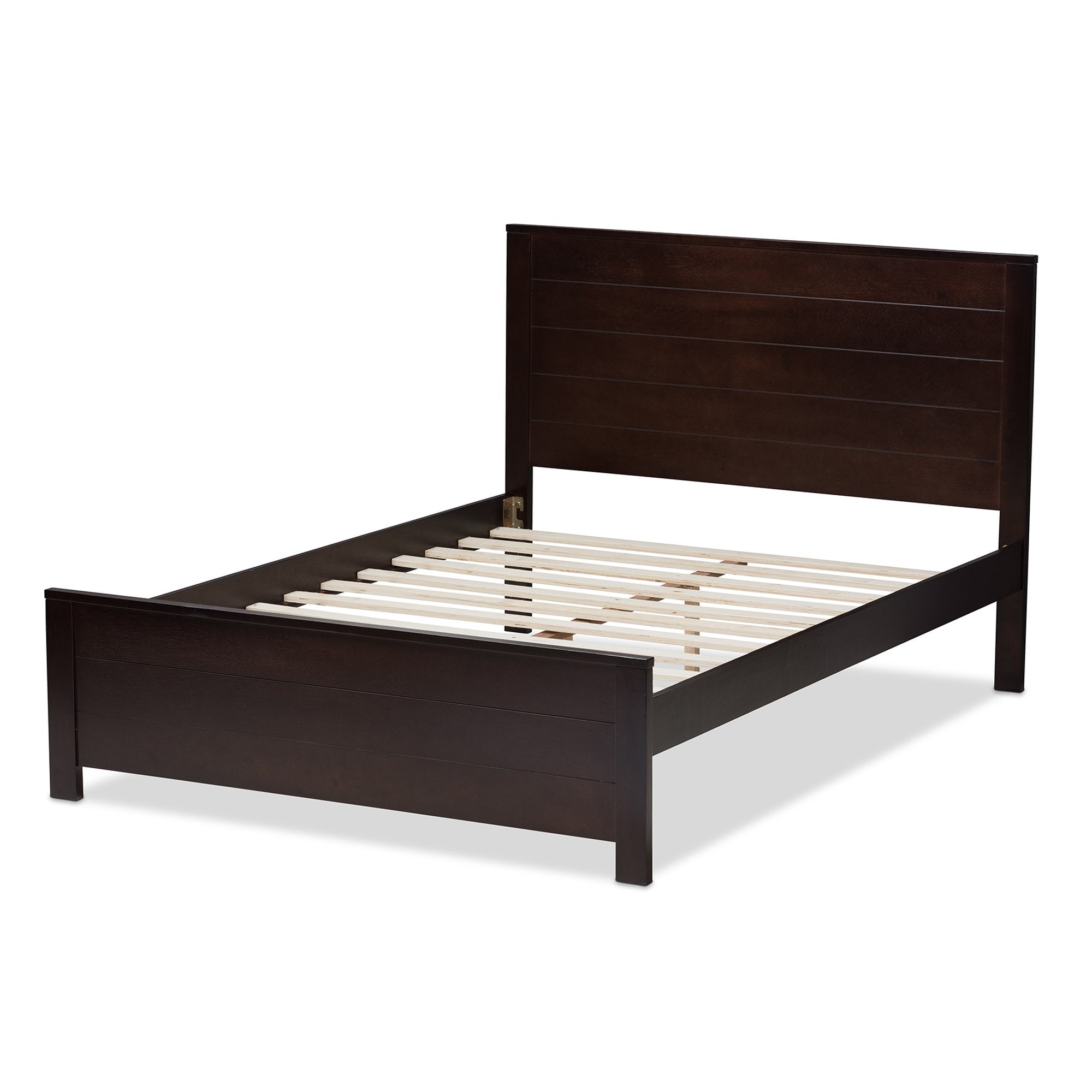 Baxton Studio Catalina Modern Classic Mission Style Dark Brown-Finished Wood Full Platform Bed