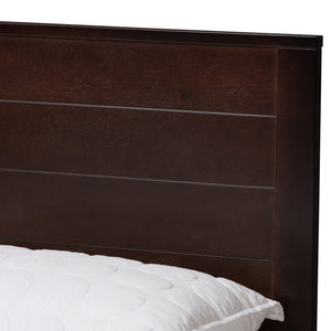 Baxton Studio Catalina Modern Classic Mission Style Dark Brown-Finished Wood Full Platform Bed