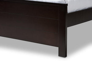 Baxton Studio Catalina Modern Classic Mission Style Dark Brown-Finished Wood Full Platform Bed