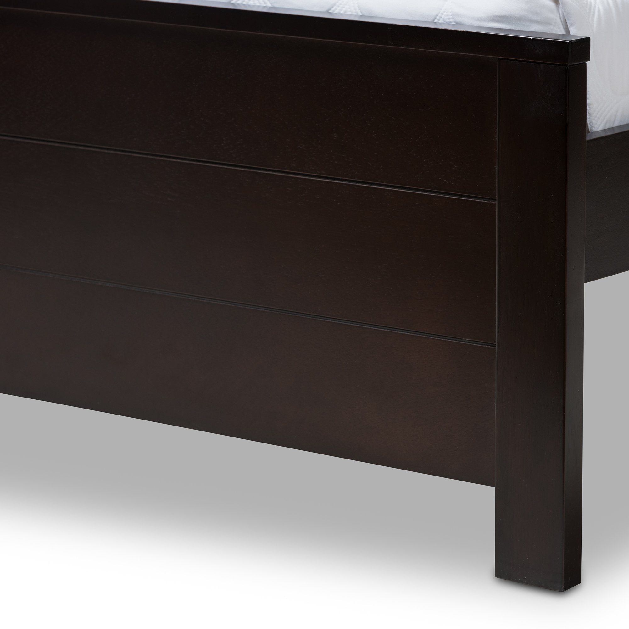 Baxton Studio Catalina Modern Classic Mission Style Dark Brown-Finished Wood Full Platform Bed