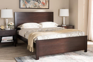 Baxton Studio Catalina Modern Classic Mission Style Dark Brown-Finished Wood Full Platform Bed