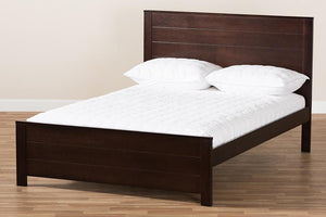 Baxton Studio Catalina Modern Classic Mission Style Dark Brown-Finished Wood Full Platform Bed