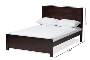 Baxton Studio Catalina Modern Classic Mission Style Dark Brown-Finished Wood Full Platform Bed