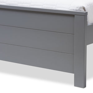 Baxton Studio Catalina Modern Classic Mission Style Grey-Finished Wood Twin Platform Bed