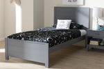 Baxton Studio Catalina Modern Classic Mission Style Grey-Finished Wood Twin Platform Bed