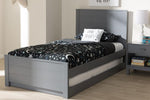 Baxton Studio Catalina Modern Classic Mission Style Grey-Finished Wood Twin Platform Bed with Trundle