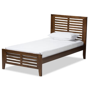 Baxton Studio Sedona Modern Classic Mission Style Brown-Finished Wood Twin Platform Bed