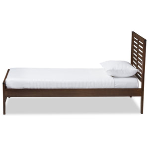 Baxton Studio Sedona Modern Classic Mission Style Brown-Finished Wood Twin Platform Bed