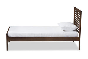 Baxton Studio Sedona Modern Classic Mission Style Brown-Finished Wood Twin Platform Bed