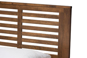 Baxton Studio Sedona Modern Classic Mission Style Brown-Finished Wood Twin Platform Bed