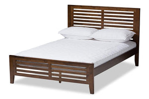 Baxton Studio Sedona Modern Classic Mission Style Walnut Brown-Finished Wood Full Platform Bed