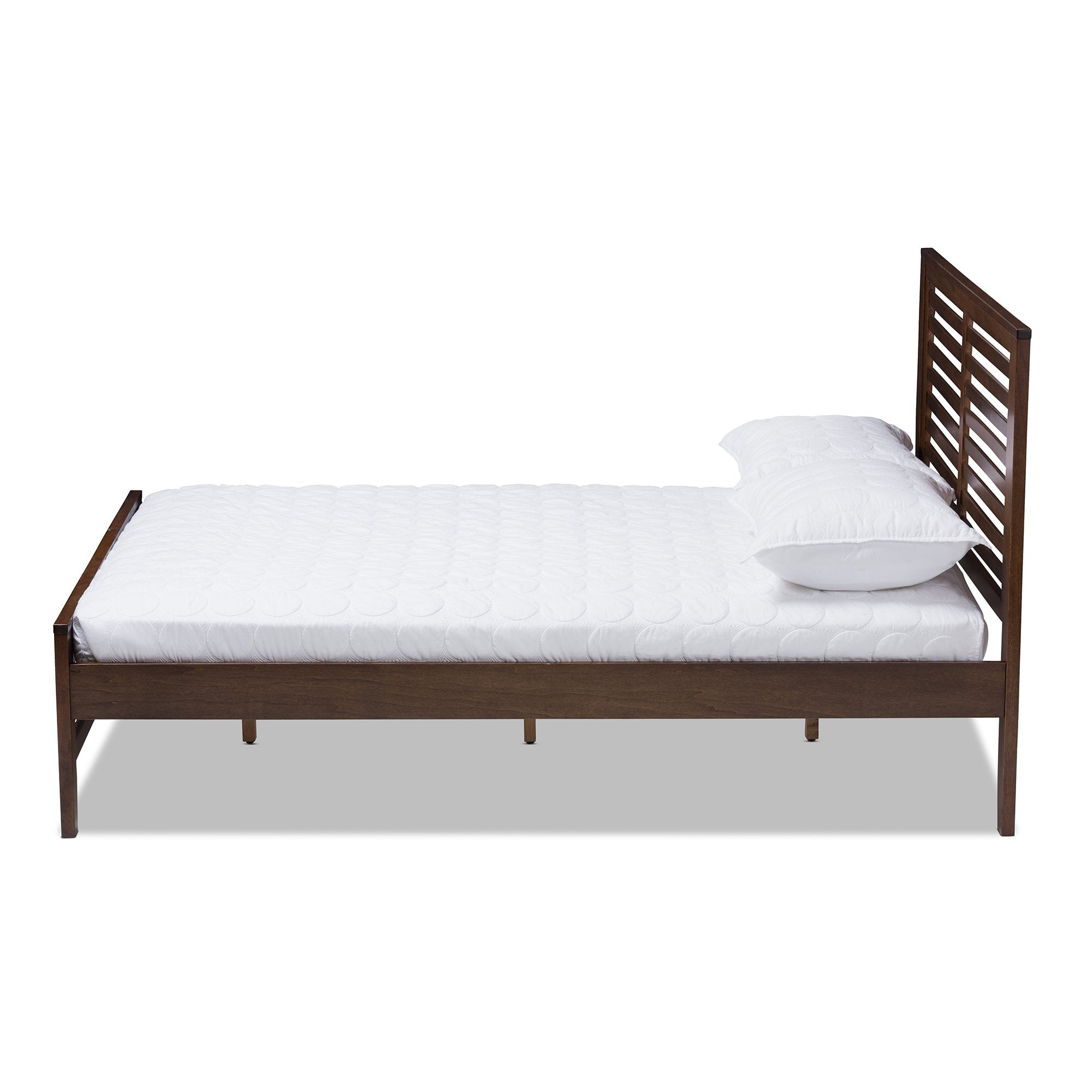 Baxton Studio Sedona Modern Classic Mission Style Walnut Brown-Finished Wood Full Platform Bed