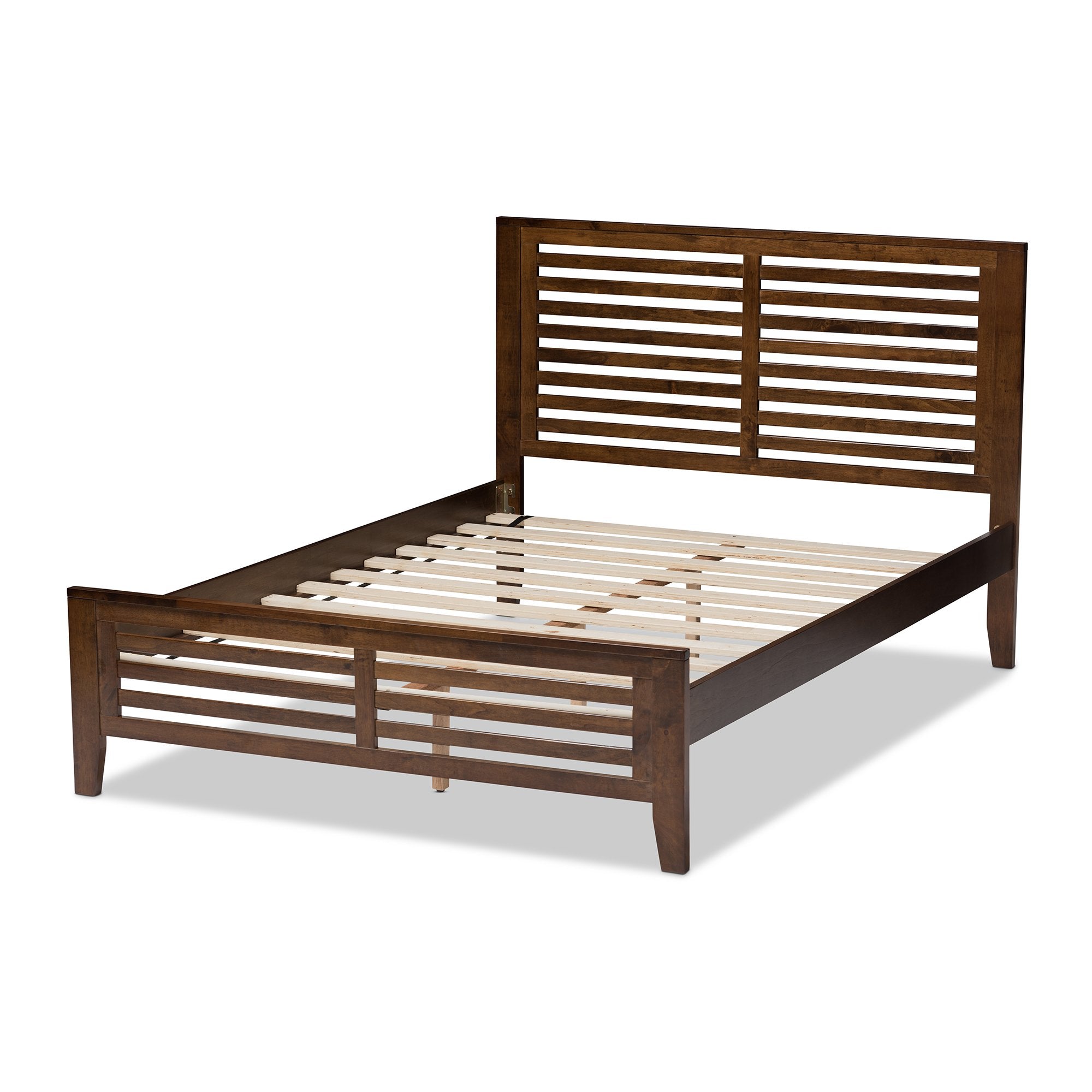 Baxton Studio Sedona Modern Classic Mission Style Walnut Brown-Finished Wood Full Platform Bed