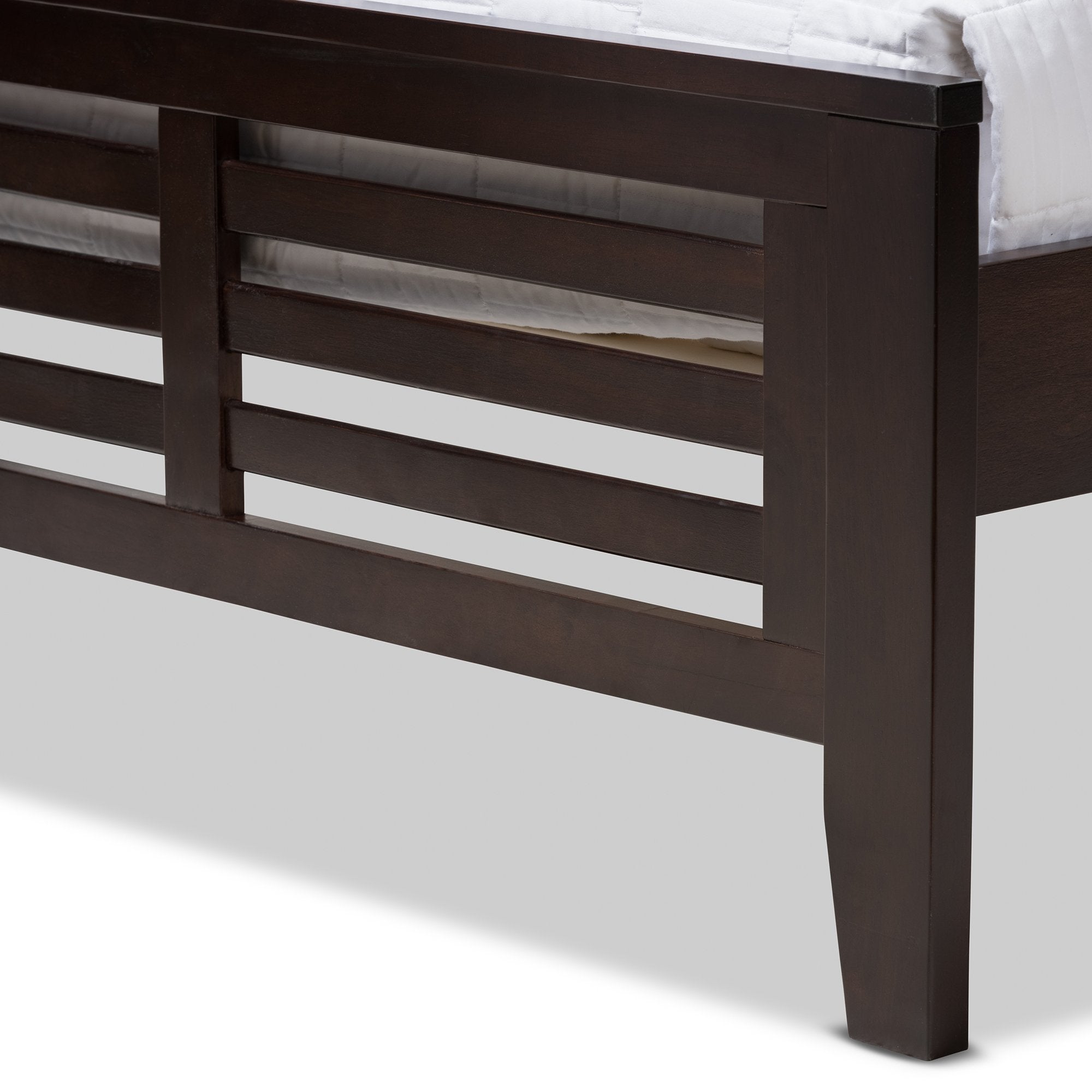 Baxton Studio Sedona Modern Classic Mission Style Dark Brown-Finished Wood Twin Platform Bed