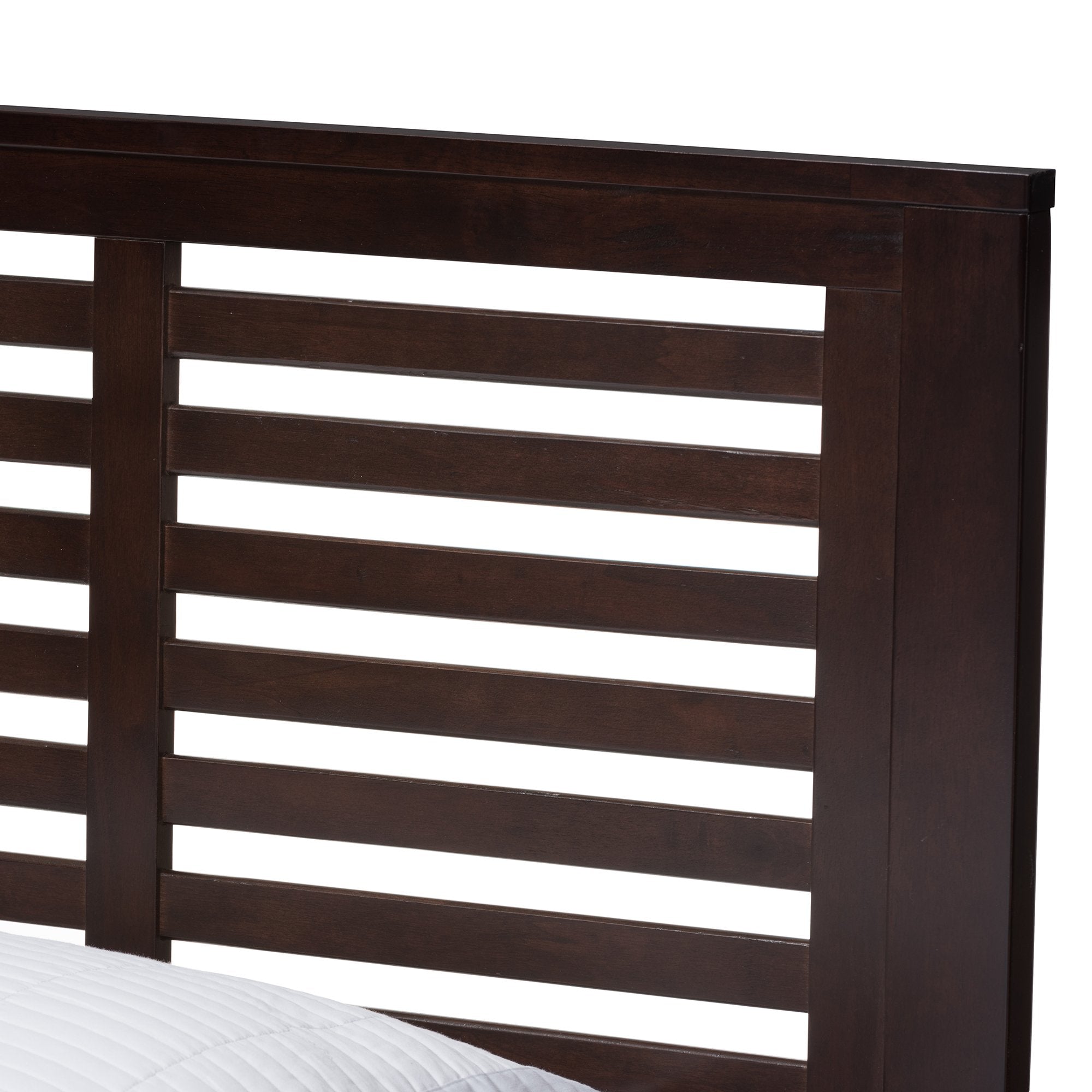 Baxton Studio Sedona Modern Classic Mission Style Dark Brown-Finished Wood Twin Platform Bed with Trundle