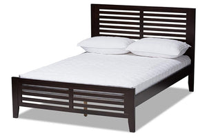 Baxton Studio Sedona Modern Classic Mission Style Espresso Brown-Finished Wood Full Platform Bed