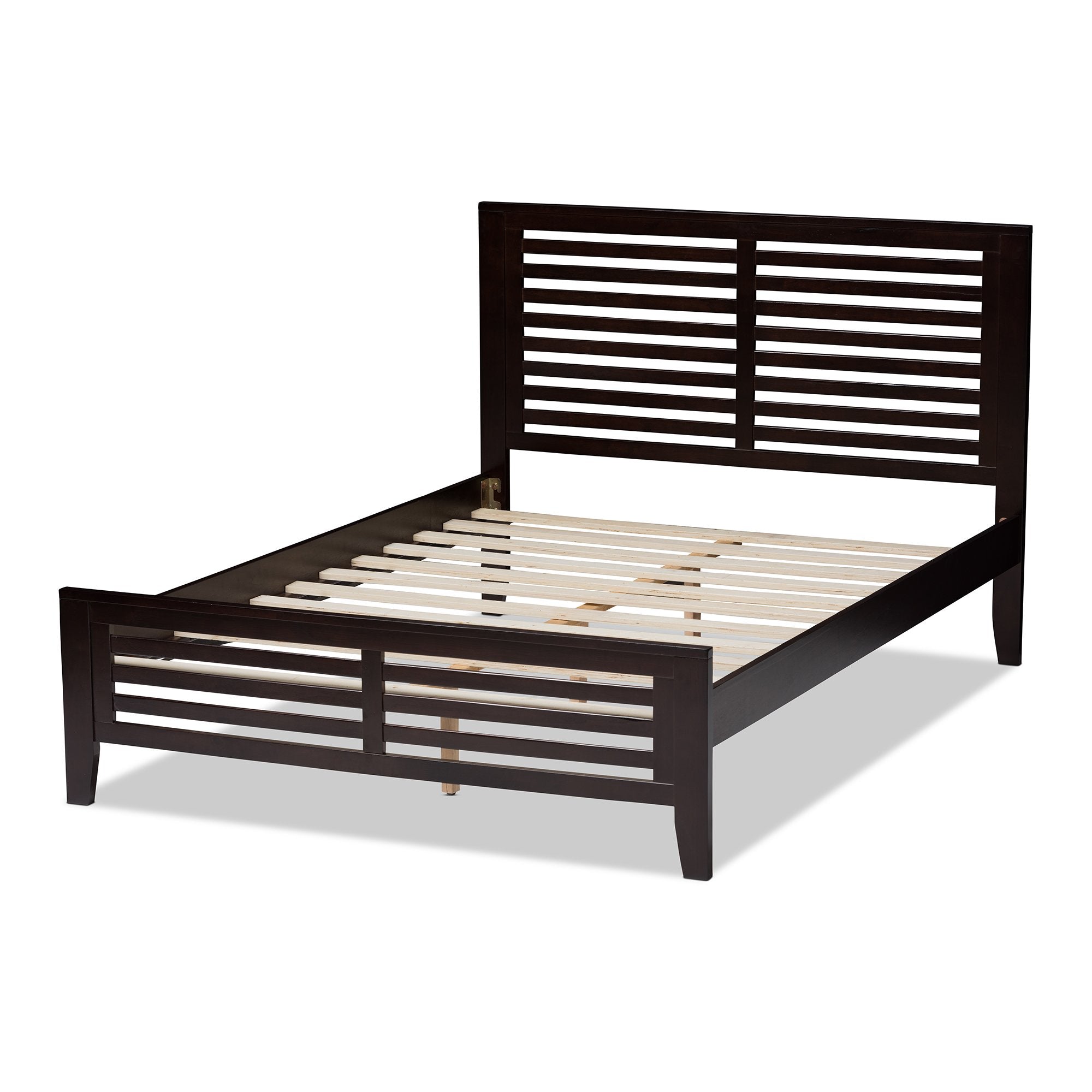 Baxton Studio Sedona Modern Classic Mission Style Espresso Brown-Finished Wood Full Platform Bed