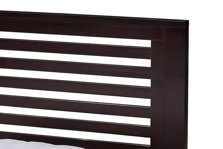 Baxton Studio Sedona Modern Classic Mission Style Espresso Brown-Finished Wood Full Platform Bed