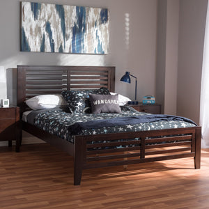 Baxton Studio Sedona Modern Classic Mission Style Espresso Brown-Finished Wood Full Platform Bed