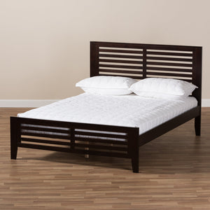 Baxton Studio Sedona Modern Classic Mission Style Espresso Brown-Finished Wood Full Platform Bed