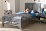 Baxton Studio Sedona Modern Classic Mission Style Grey-Finished Wood Twin Platform Bed