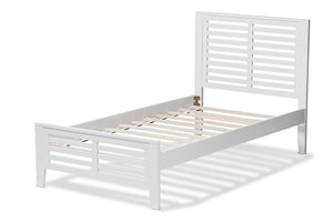 Baxton Studio Sedona Modern Classic Mission Style White-Finished Wood Twin Platform Bed