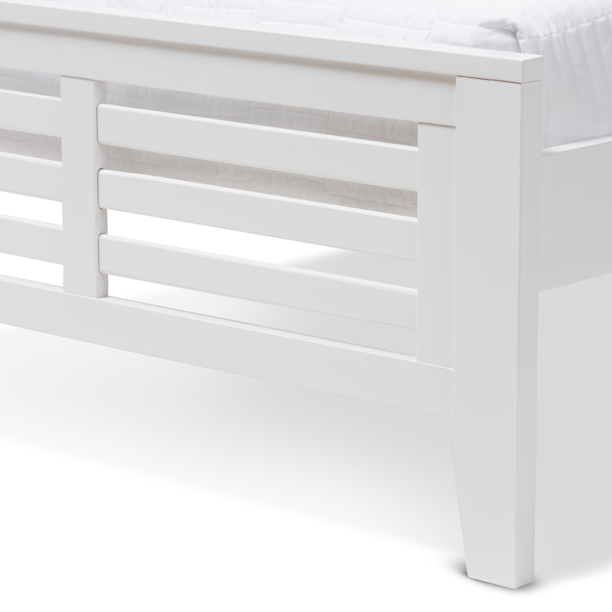 Baxton Studio Sedona Modern Classic Mission Style White-Finished Wood Twin Platform Bed