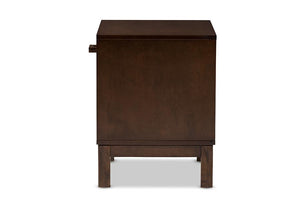 Baxton Studio Deirdre Modern and Contemporary Brown Wood 1-Drawer Nightstand