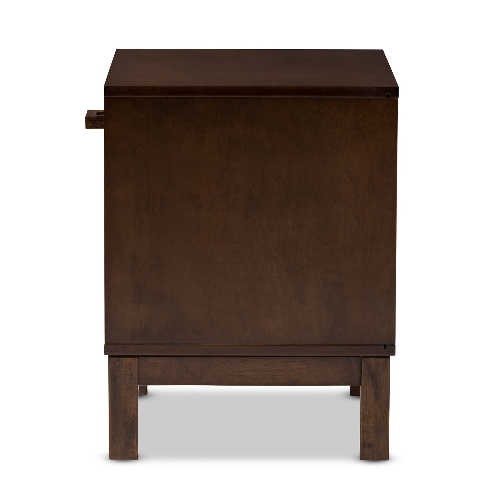 Baxton Studio Deirdre Modern and Contemporary Brown Wood 1-Drawer Nightstand