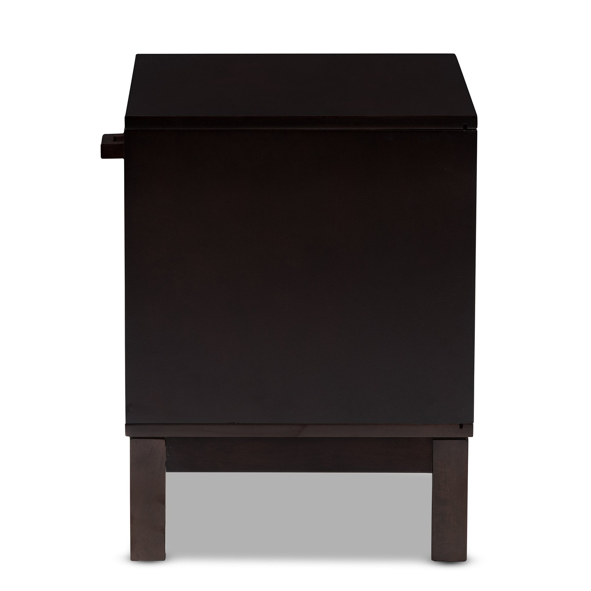 Baxton Studio Deirdre Modern and Contemporary Dark Brown Wood 1-Drawer Nightstand